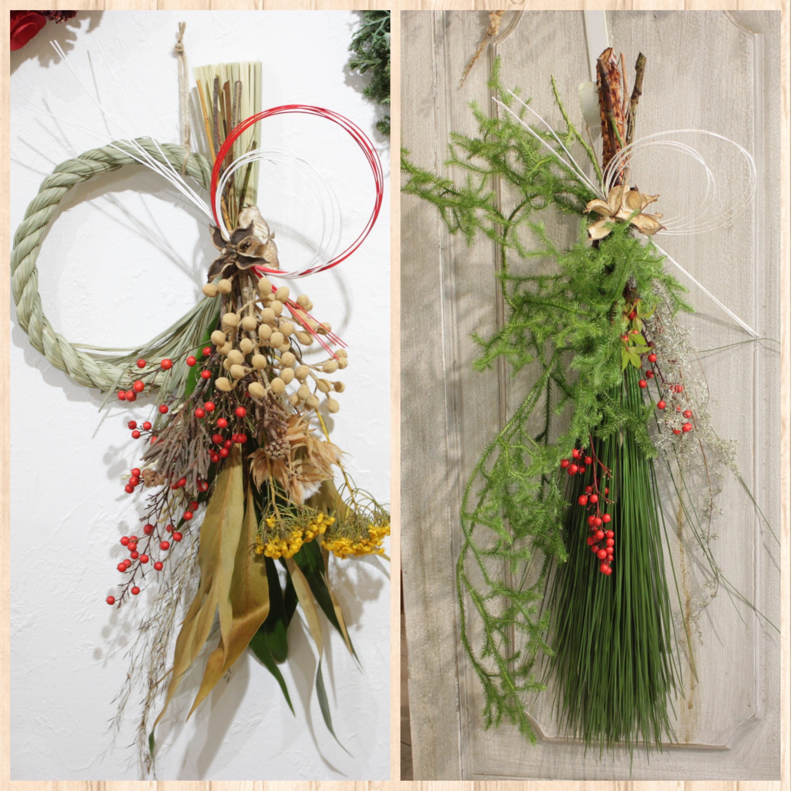 15.大王松しめ縄 壁掛け暖房